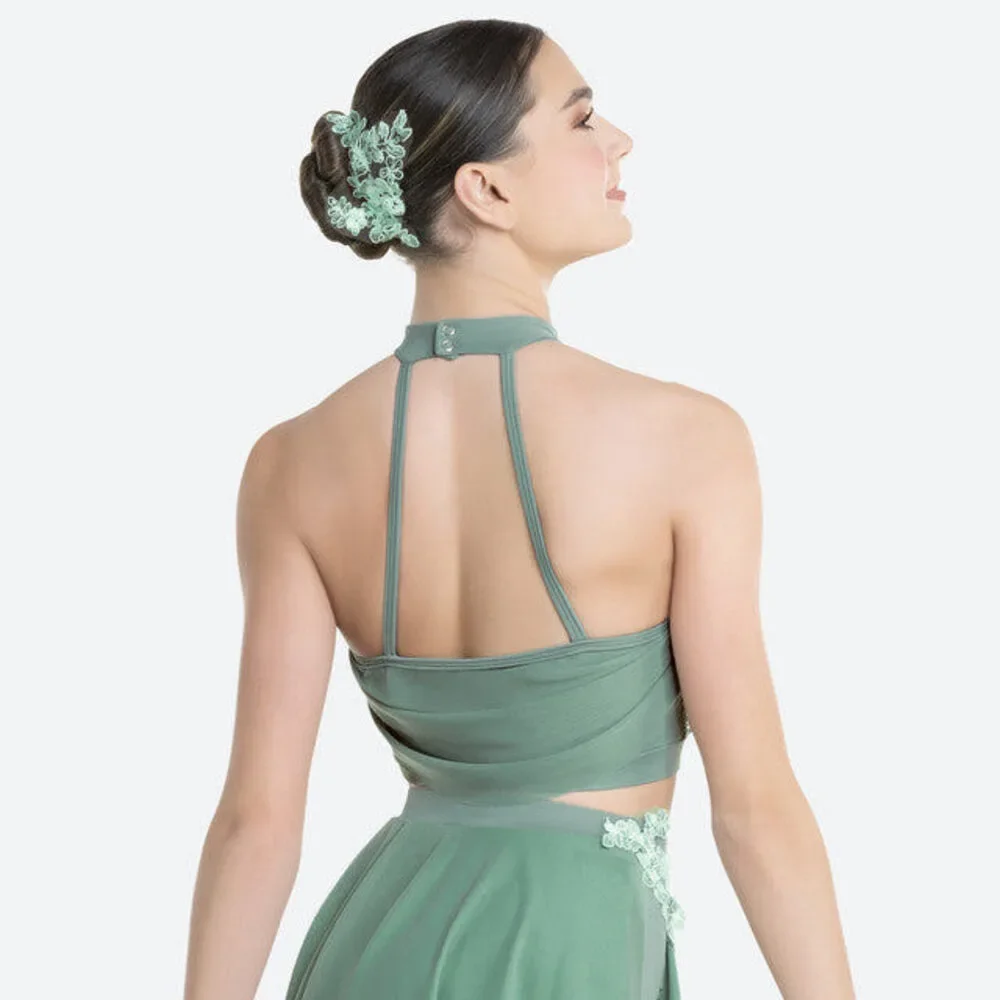 Pre-Owned Dance Costume XL Child Green Revolution RC24589 Lyrical Contemporary